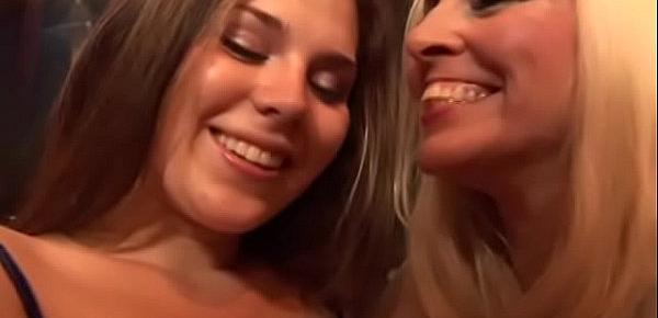  Hot lesbians Cala Craves and Marley Mason get their twats drilled by huge strapon